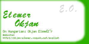 elemer okjan business card